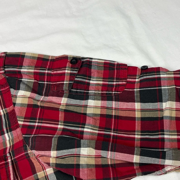 Orvis Mens Lightweight Button Down Hiking Shirt Sz Large Plaid Red/Black A9 - Picture 6 of 8
